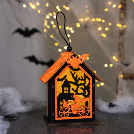 Decor with backlight "Witch House" 9 × 10 × 13 cm-1