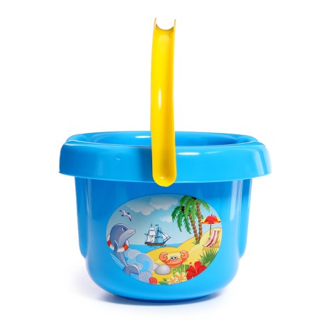 Sanding set No. 193: large bucket, large strainer, spatula, robbery), Mix color-5