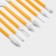 A set of tools for working with the mastic of the share, 8 pcs, plastic, yellow