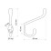 Hook furniture tundra TKD033, two -rod, black metallic