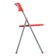 Folding chair on a metal frame, red