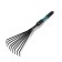 Robble small, fan, plate, 9 teeth, length 52 cm, metal, metal hilt with a rubber pen, Greengo