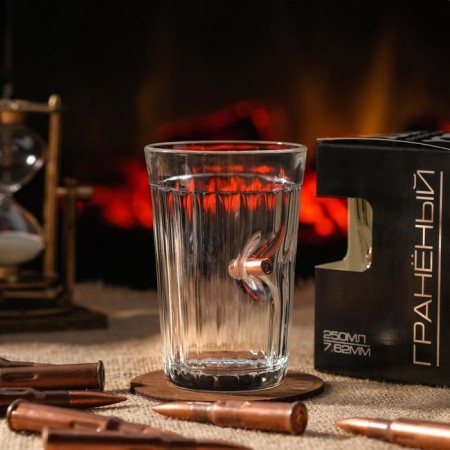 A glass faceted with a “impenetrable bullet. Nature”, 250 ml-2