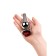Anal plug Metal by Toyfa, silver, ruby, 12 cm, d = 4 cm