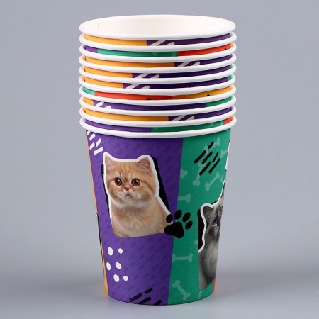 A single -single -paper cup "cats", 250ml-1