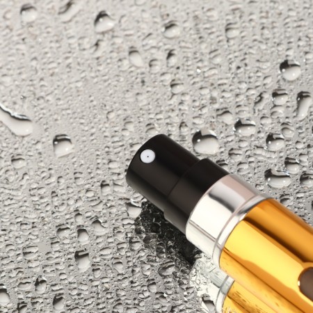 Perfume atomizer, with a spray, 8 ml, golden color-3