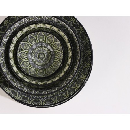 Plate ceramic deep shade "Mirsoole", d = 21 cm, green color-8