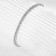 Bracelet "ice" 1 row, white color in silver, 7 cm