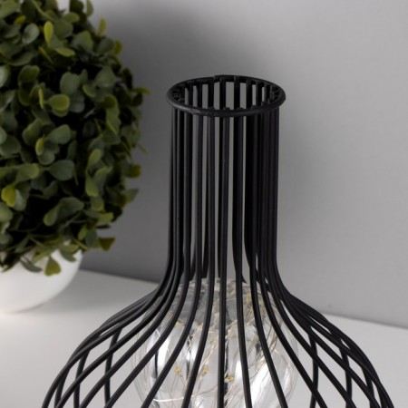 Night -core jug loft LED from batteries 3AAA Black 12x12x19 cm Risalux-4