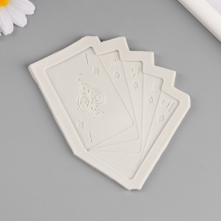 Mold Silicon "Playing Cards" 9.5x12.2x0.6 cm