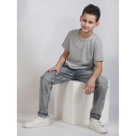 Teenage t -shirt, size 40, color gray melange-5