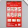 Plastic sticker interior volumetric "New Year's chores" with glitter inside 31x18 cm