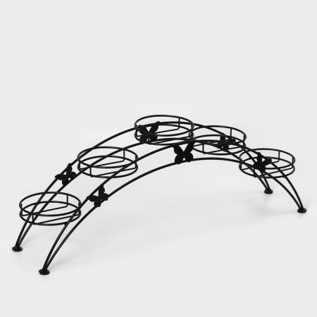 Flowers stand "Arca-5", d = 12 cm, black color-1