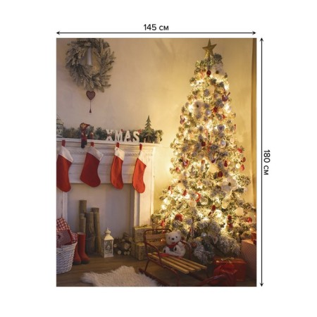 The tablecloth “New Year's atmosphere”, rectangular, oxford, size 145x180 cm-1