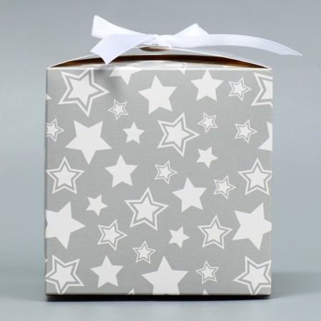 Gift folding box, packaging, “stars”, 12 x 12 x 12 cm-2