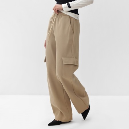 Women's pants mist size l, beige-3