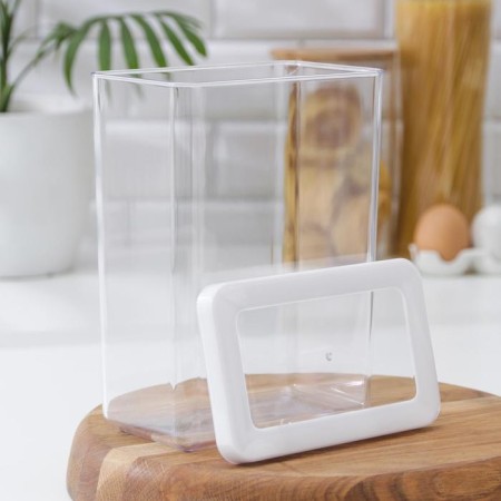 Container for bulk products "Step", 2.5 l, 16 × 10 × 21 cm, white color-1