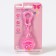 Holder for the nipple - dummy, “little lady”, on the chain, pink color