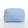 Textura zipper cosmetic bag, blue color