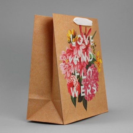 Package Gift Craft Vertical, Packaging, Love and Flowers, 23 x 27 x 11.5 cm-2