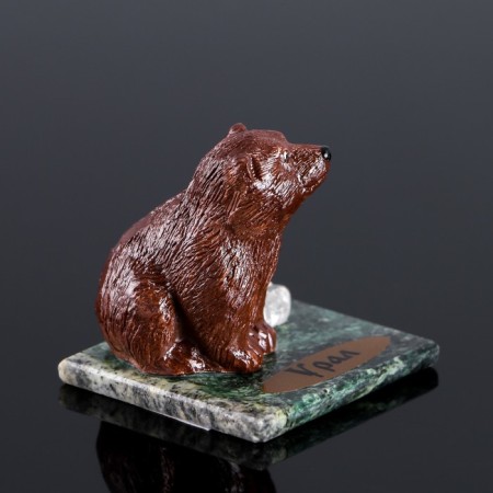 Souvenir "Brown Bear", 5x5x4 cm, coil, gypsum, mix-1