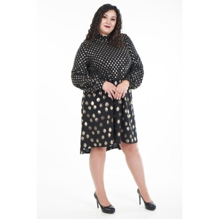 Female dress, size 56, black color-2