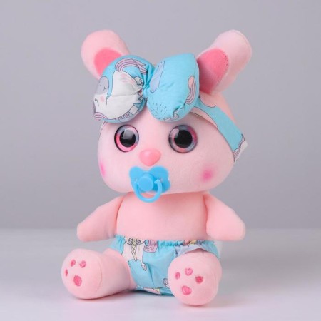 Soft toy "Bunny with a nipple", color mix