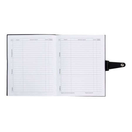 Universal diary for grade 1-11 Favourite. Black, soft cover, artificial leather, foil embossing, liesse, 80 g/m2-4