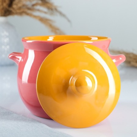Ceramic Pikanto baking pot 0.65l / 12.5x11.5cm, rainbow mix-1