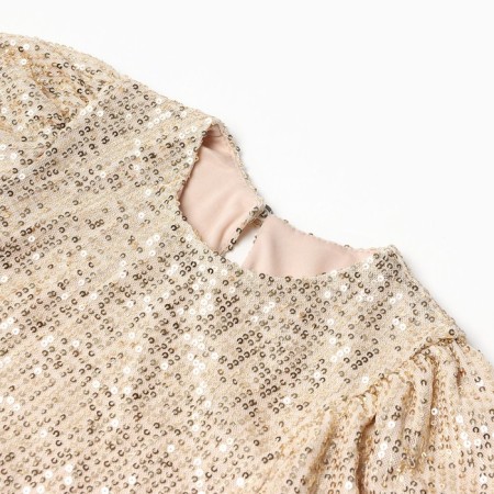 Платье нарядное для девочки KAFTAN размер 34 (122-128 см), золотой-8