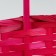 A set of wicker baskets, D19x9/32 cm, d22x9.5/34 cm, d25x10/36 cm, 3pcs, pink, bamboo