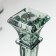 Glass of Glass for 1 candle "Rectangular column" green transparent 16x8.6x8.6 cm