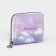 Lightning wallet, card for cards, for coins, pink/lilac color