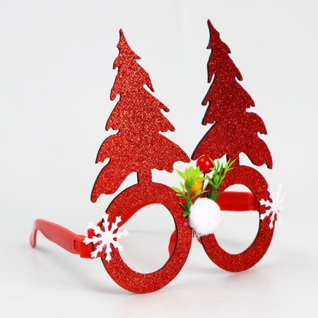 Carnival glasses "Christmas trees", red color