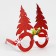 Carnival glasses "Christmas trees", red color