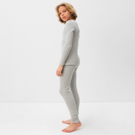 Thermal underwear for a boy (longshit, leggings) color gray melange, height 164-7