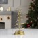 LED figure "Golden Christmas tree" 12 × 25 × 12 cm, metal, batteries AAAX3 (not complete), glow warm white
