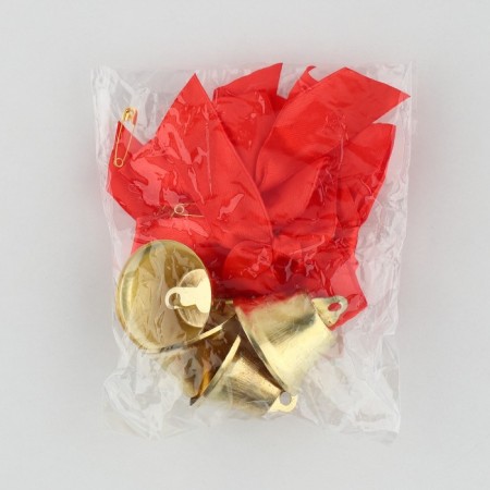 A bell on a pin with a bow for graduation, red, d = 3.6 cm-4