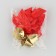 A bell on a pin with a bow for graduation, red, d = 3.6 cm