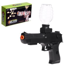 Black pistol, shoots gel bullets, mobile shutter, battery 3.7v