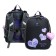 School backpack 38 x 30 x 16 cm, ergonomic back, stavia "paws in the hearts", gray