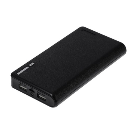External battery Luazon PB-01, 7200 mAh, 2 USB, 1/2.1 A, flashlight, black-2