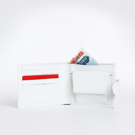 Wallet on the button, Textura, white color-7