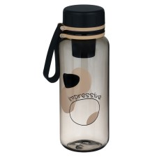 Water bottle, 600 ml, 20 x 7 cm, with sieve, brown