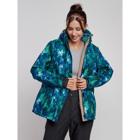 Ski jacket female winter, size 58, blue color-9