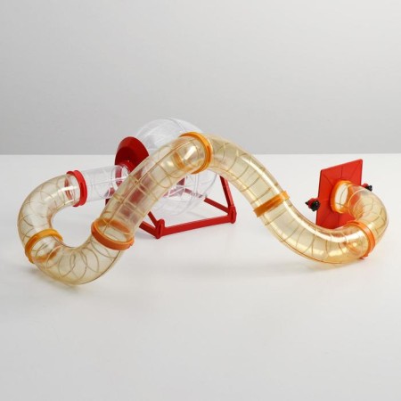 Labyrinth No. 7 with a transition and a ball of 18 cm (7 pipe elements, diameter 6 cm), a mix of flowers-6