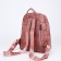 Women's backpack made of artificial leather with lightning, 2 pockets, pink color
