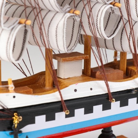 Arkham ship four -masted with white sails, 24*5*23cm-4
