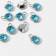Circle-suspension “Circle” 1.6 × 1.2 × 0.8 cm, (set 10 pcs.), Blue color in silver