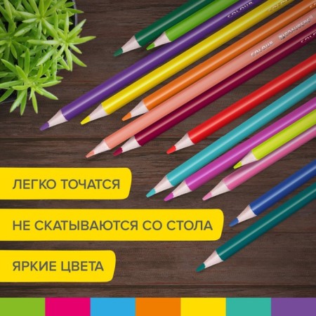Pencils 72 Tsv Brauberg Kids, trihedral, soft grifle 3 mm 181947-10